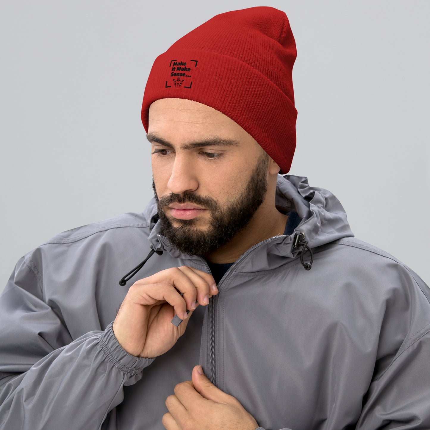 Make Sense Beanie (Black print)