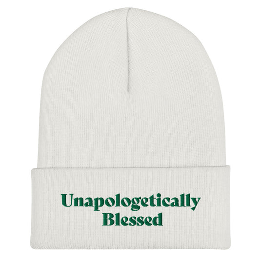 Unapologetic Inspirational Beanie - Grn Prt