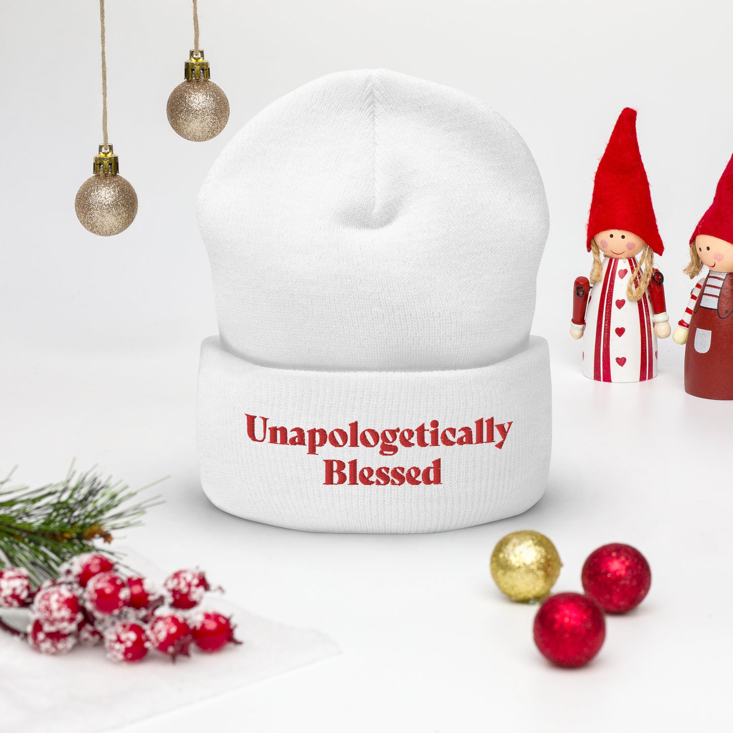 Unapologetic Inspirational Beanie - Rd Prt