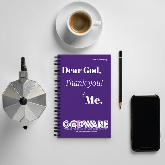 Dear God Spiral notebook - Purple
