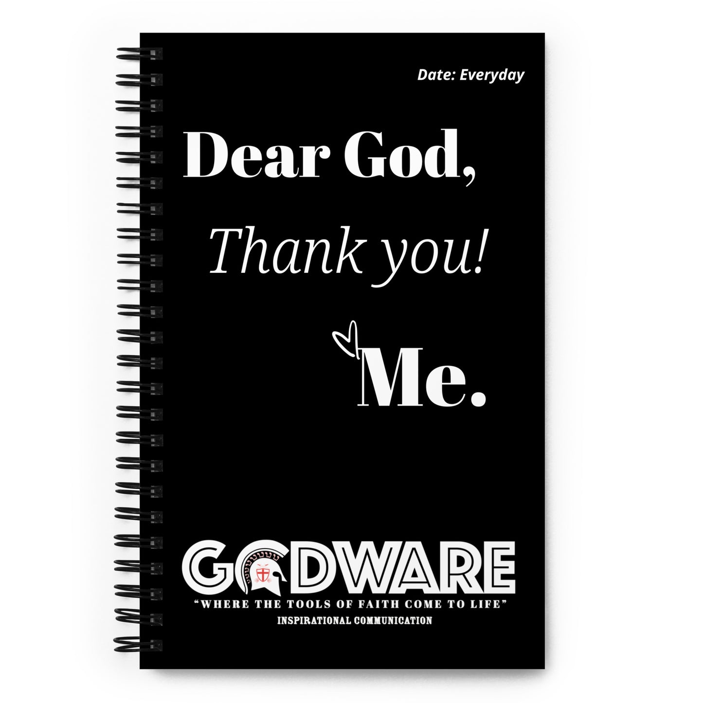 Dear God Spiral notebook - Black/White