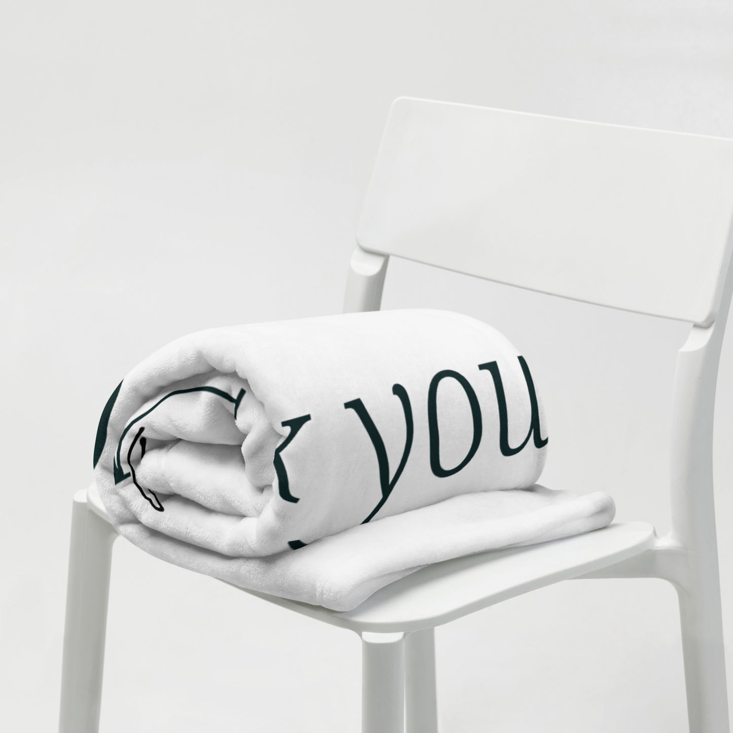Dear God Velvety Soft Throw Blanket - White/Black