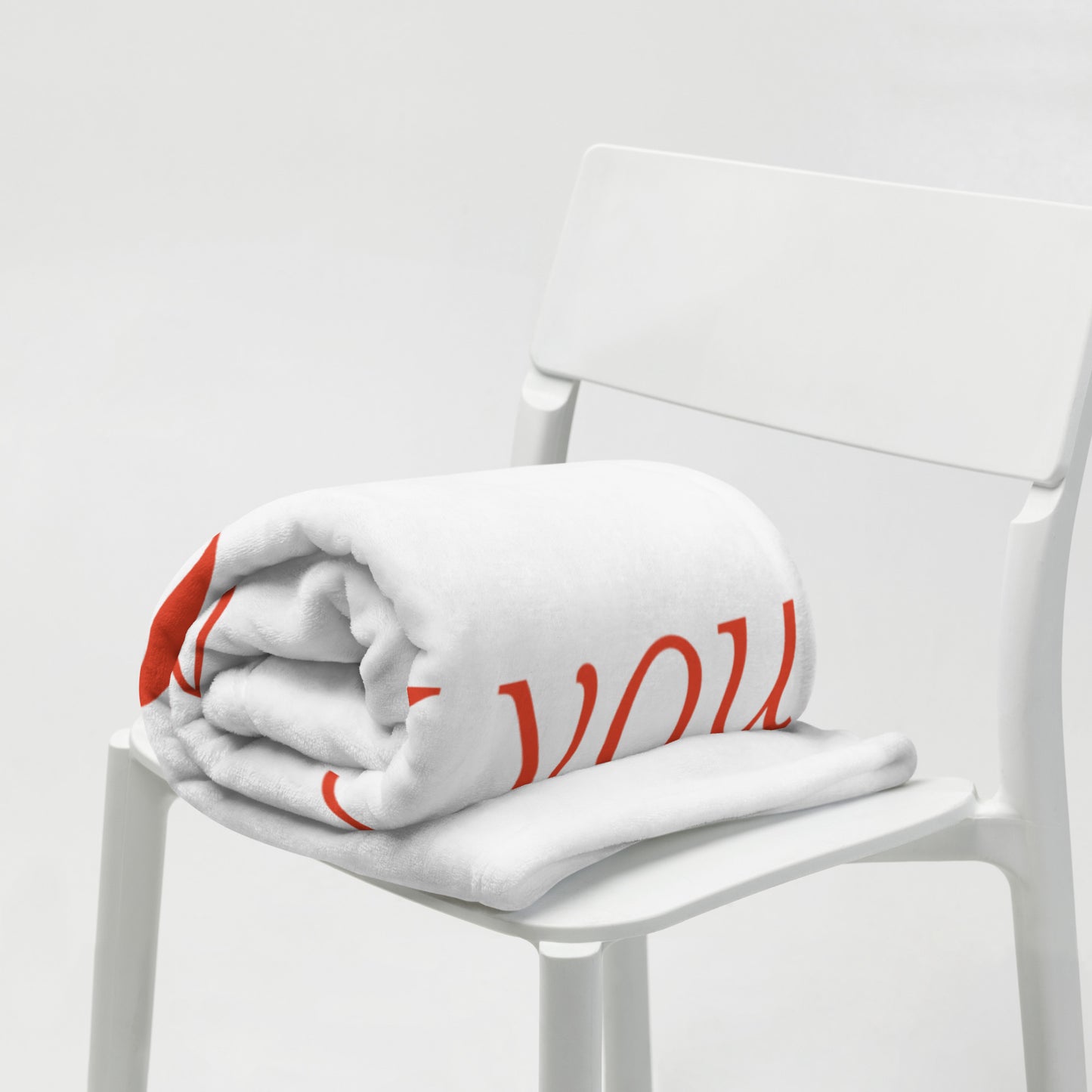 Dear God Velvety Soft Throw Blanket - White/Red