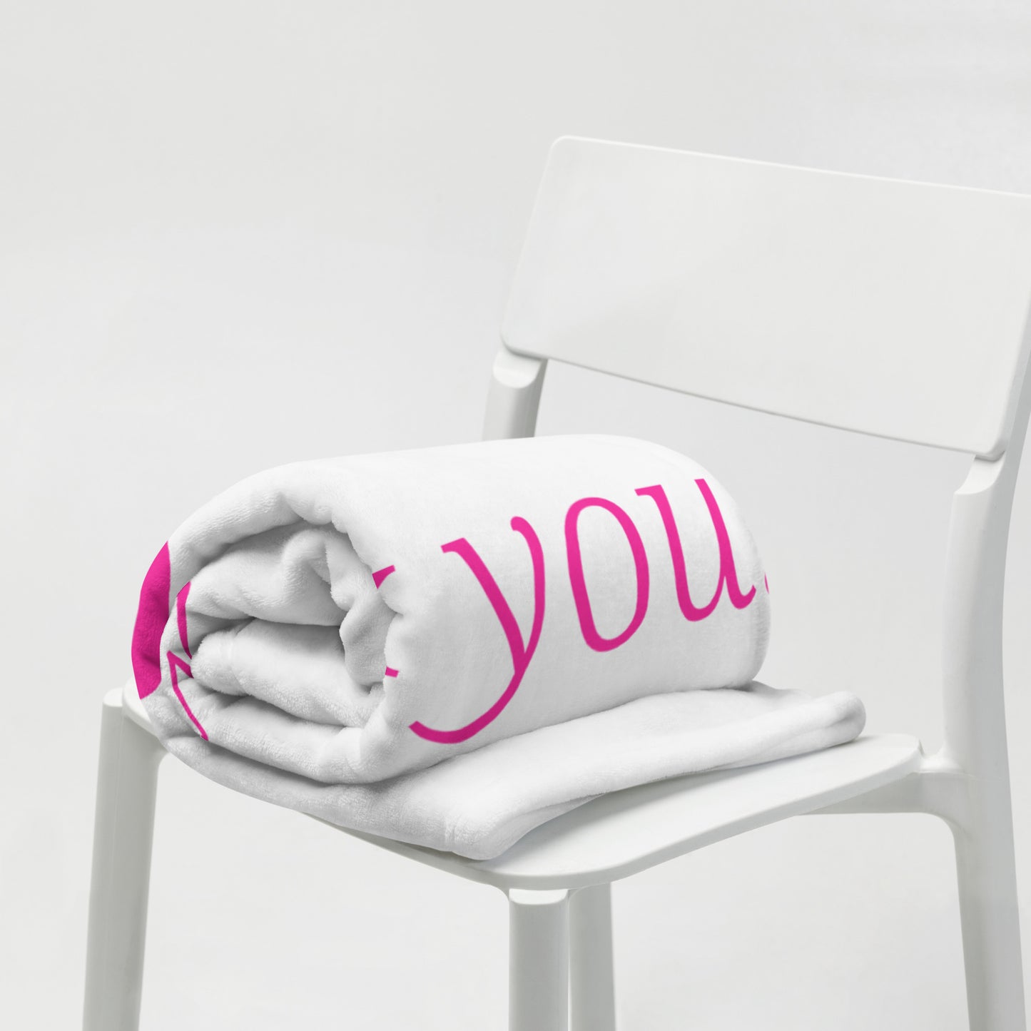 Dear God Velvety Soft Throw Blanket - White/Pink