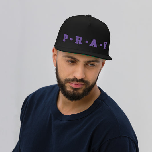 Pray - Flat Bill Cap (Purple)