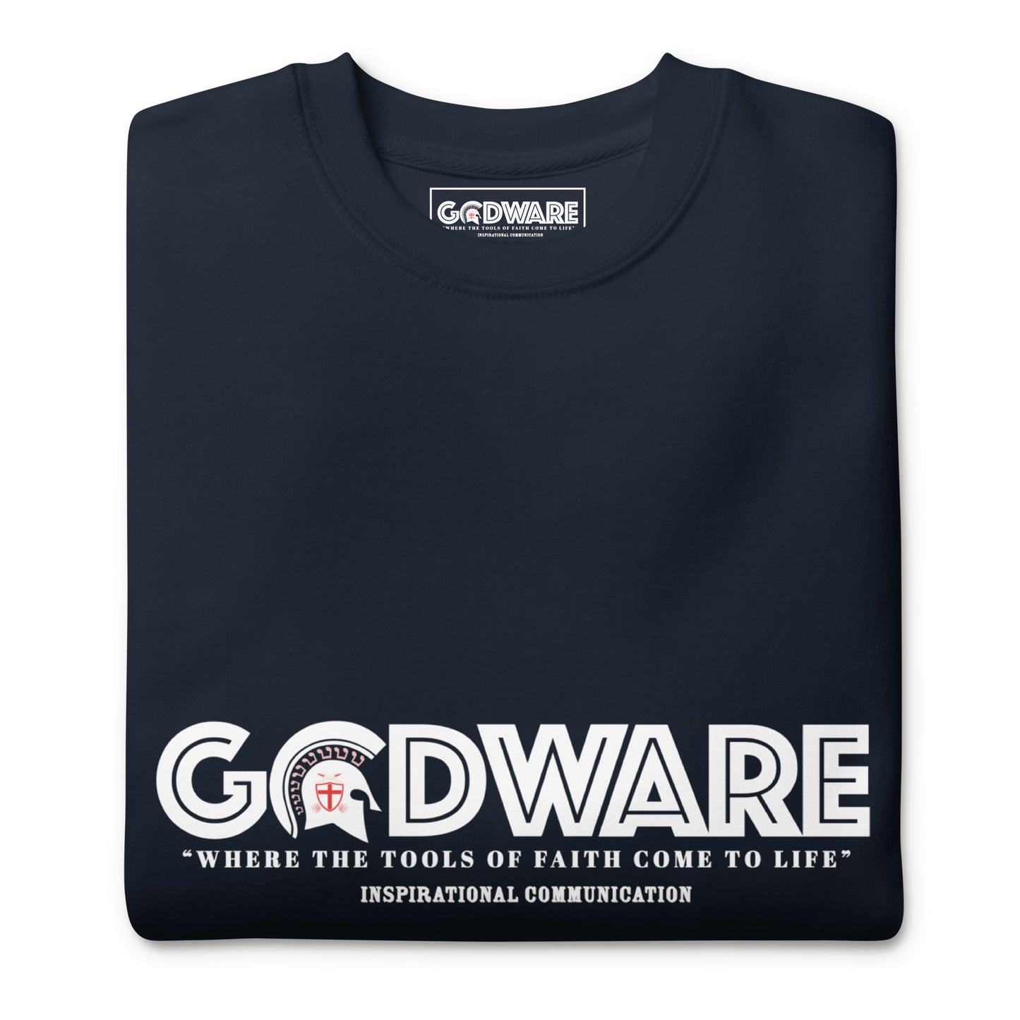 Godware Cotton Crew neck Sweatshirt - White print