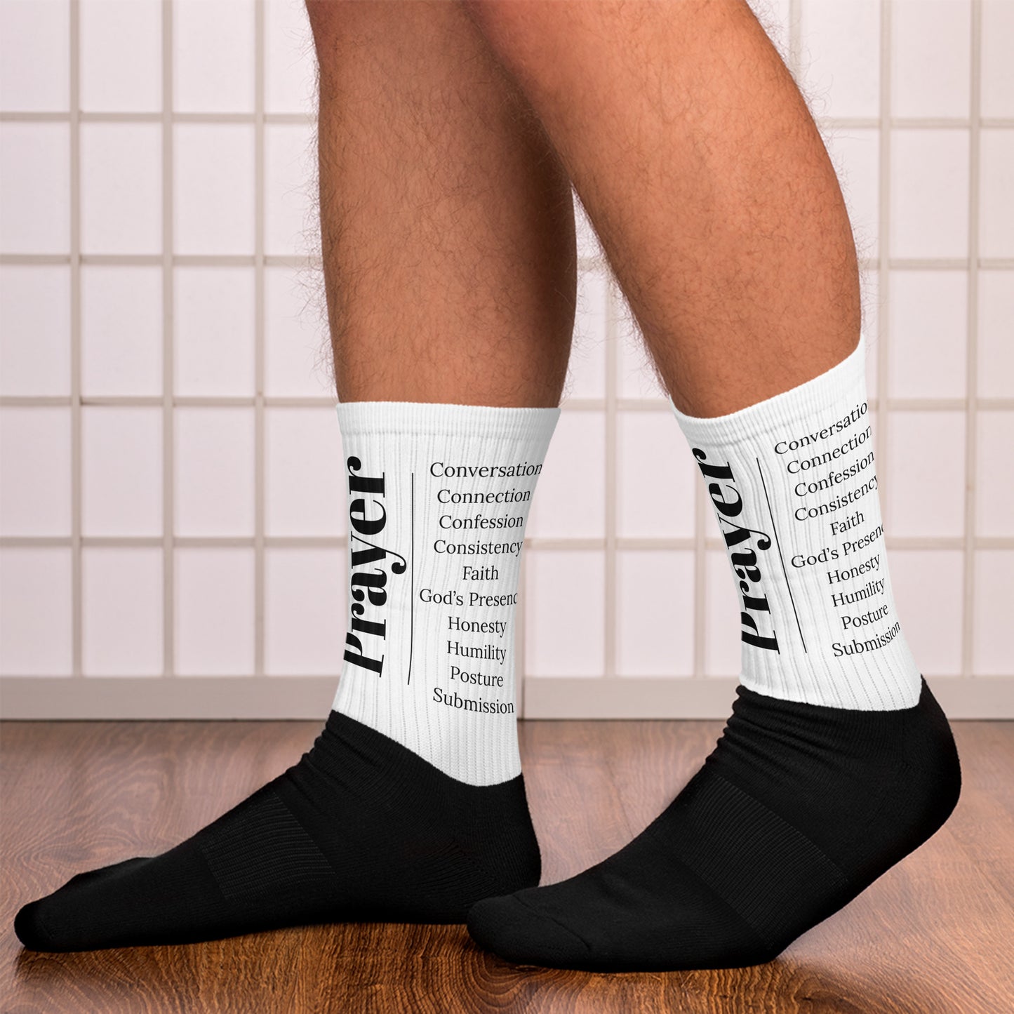 Prayer Inspirational Unisex cotton stretch socks