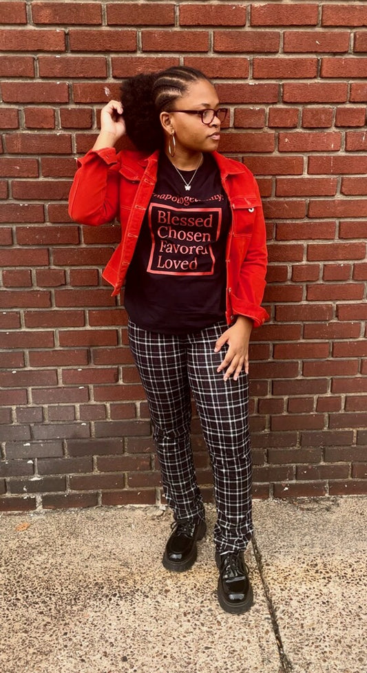 Unapologetic short-sleeve classic t-shirt (Red Print)