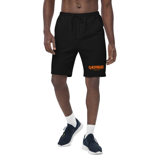 Godware logo cotton shorts (orange melon print)