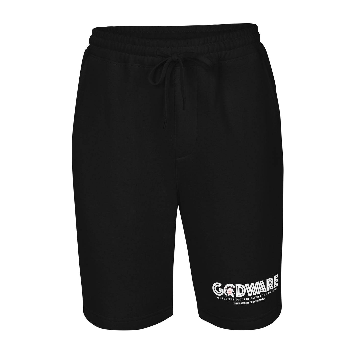 Godware Logo cotton fleece shorts (white print)