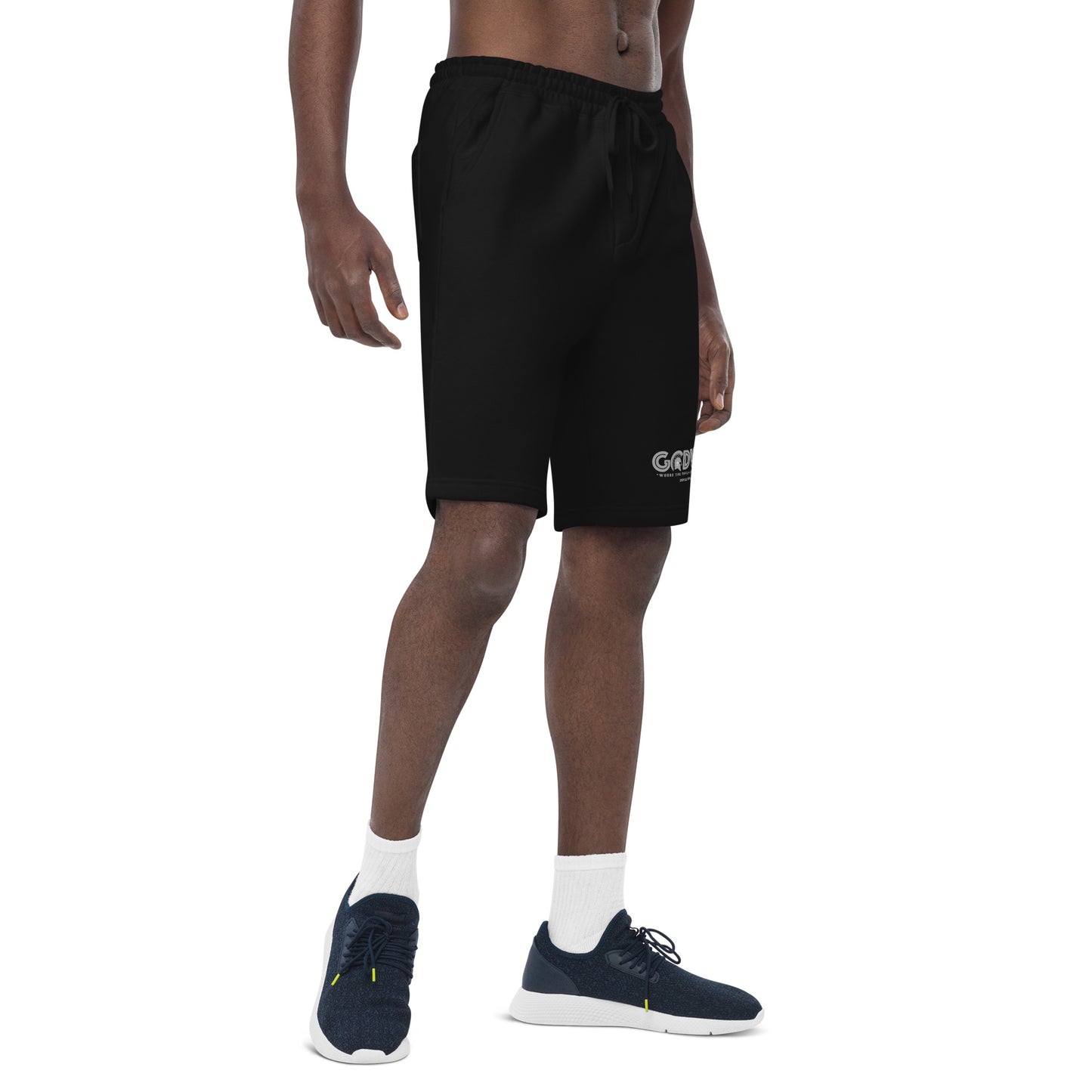 Godware logo cotton fleece shorts (grey print)