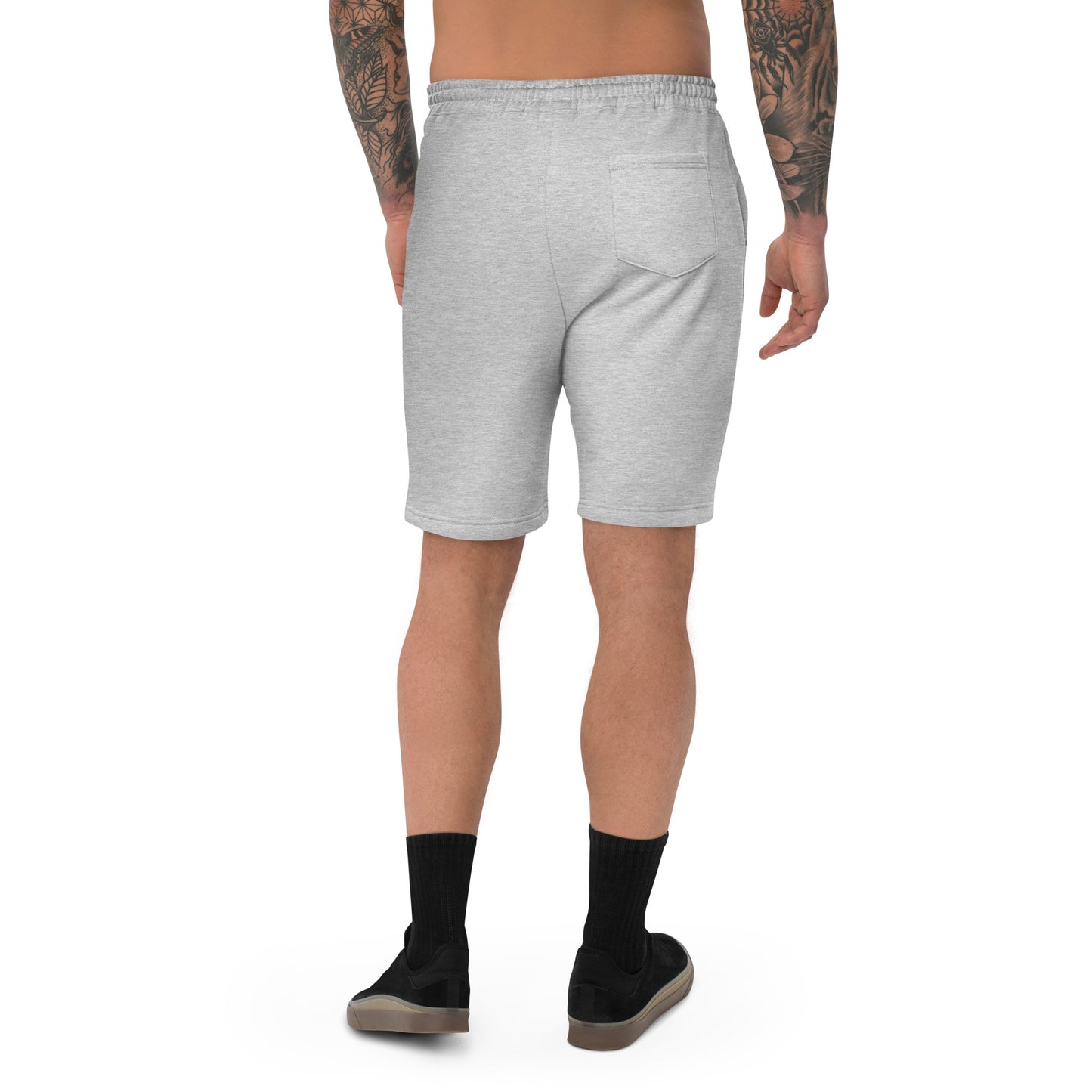 Godware logo cotton fleece shorts (coffee print)
