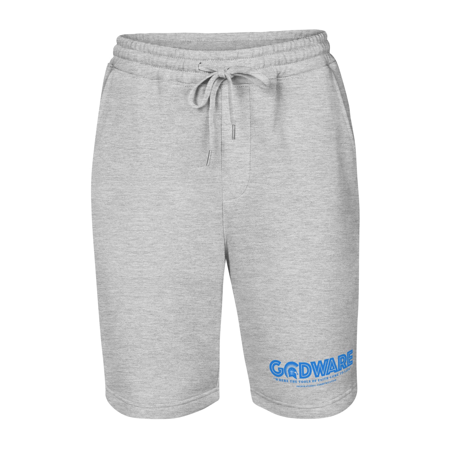 Godware logo cotton fleece shorts - Detroit Blue print