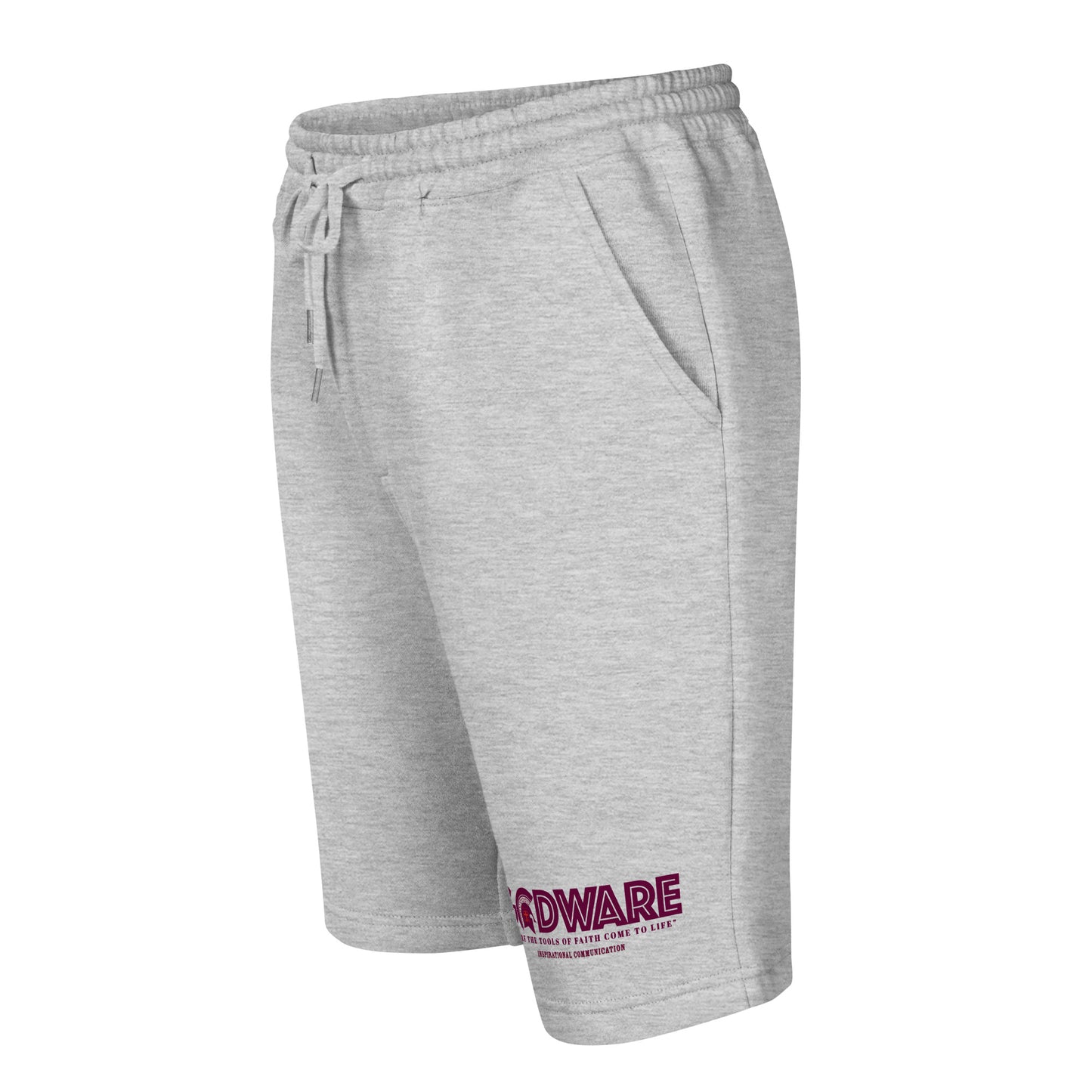 Godware Logo cotton fleece shorts (wine print)