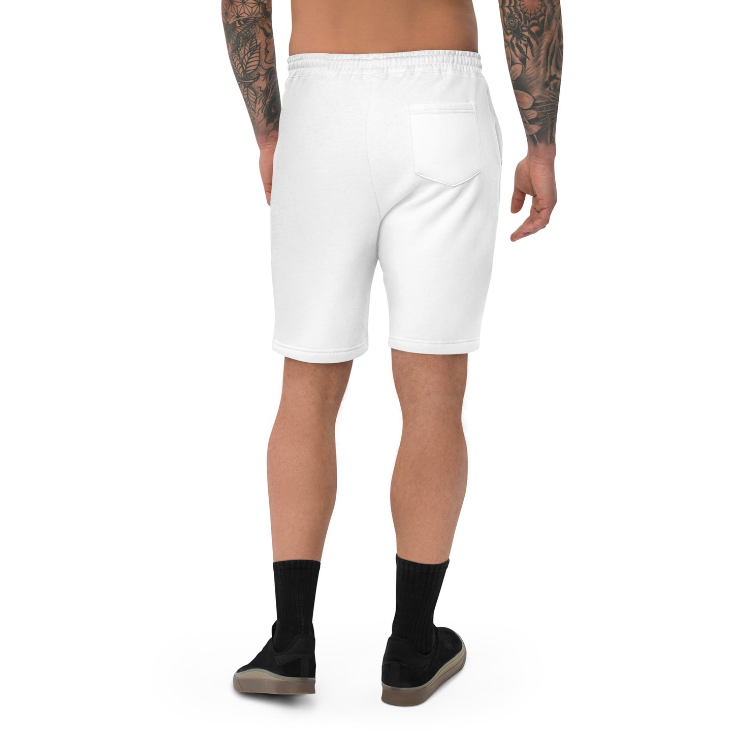 Godware logo cotton fleece shorts (coffee print)