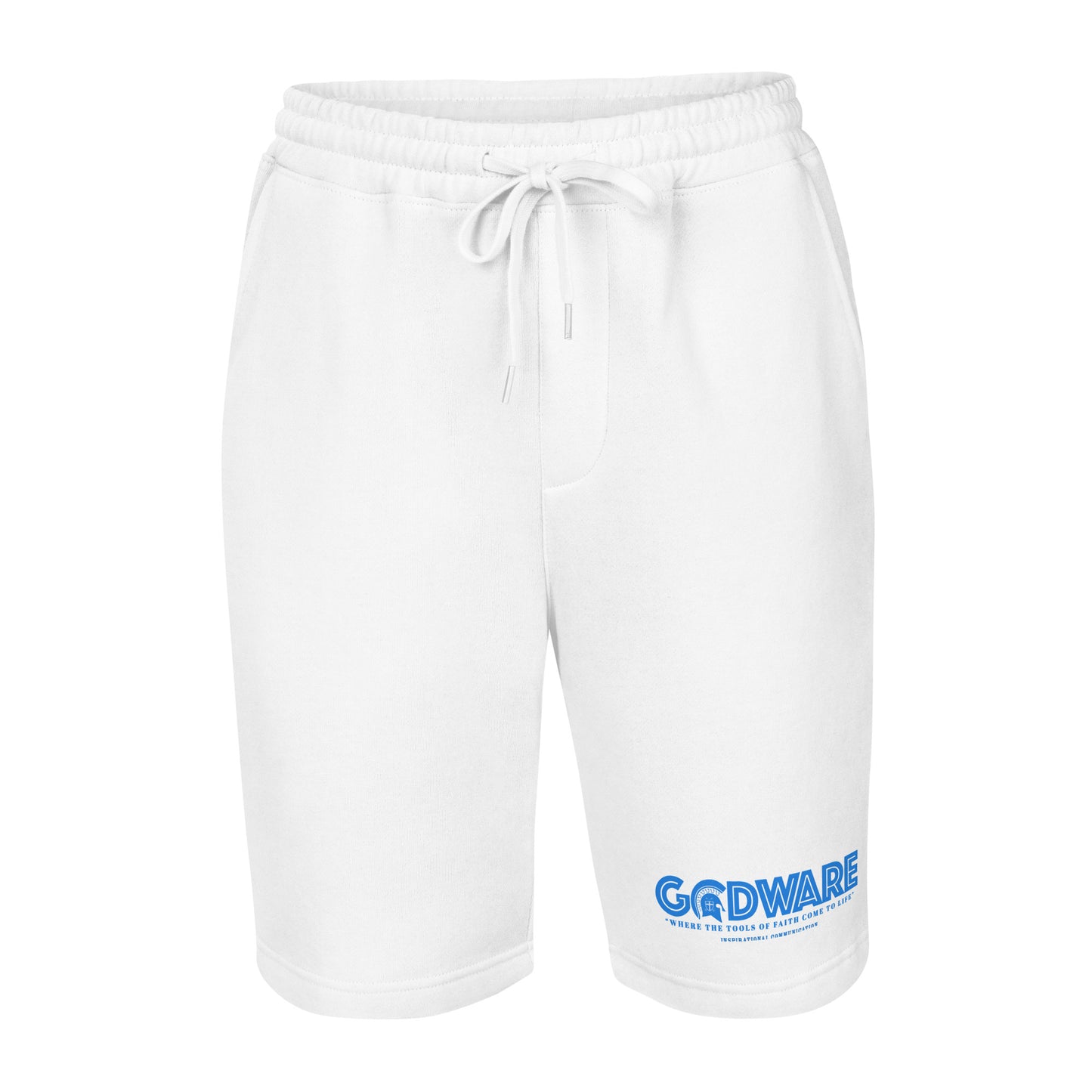 Godware logo cotton fleece shorts - Detroit Blue print