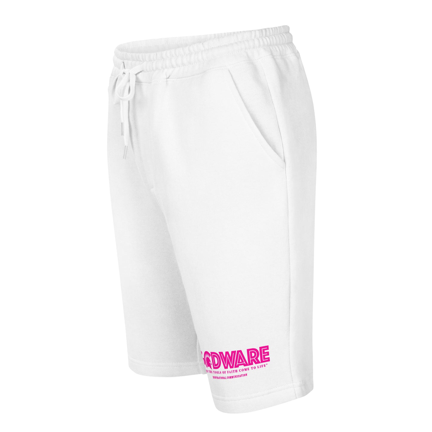 Godware Logo cotton fleece shorts (pink berry print)