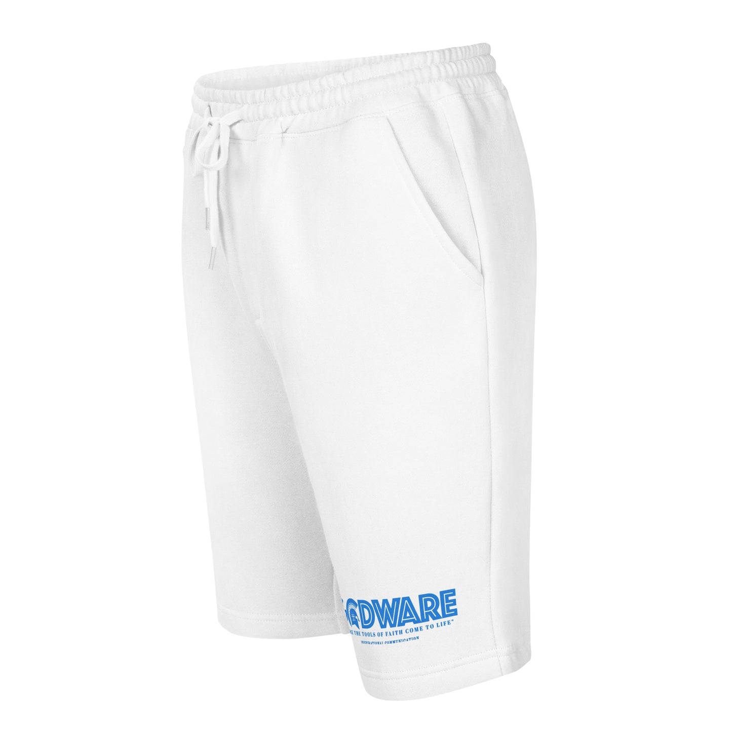 Godware logo cotton fleece shorts - Detroit Blue print