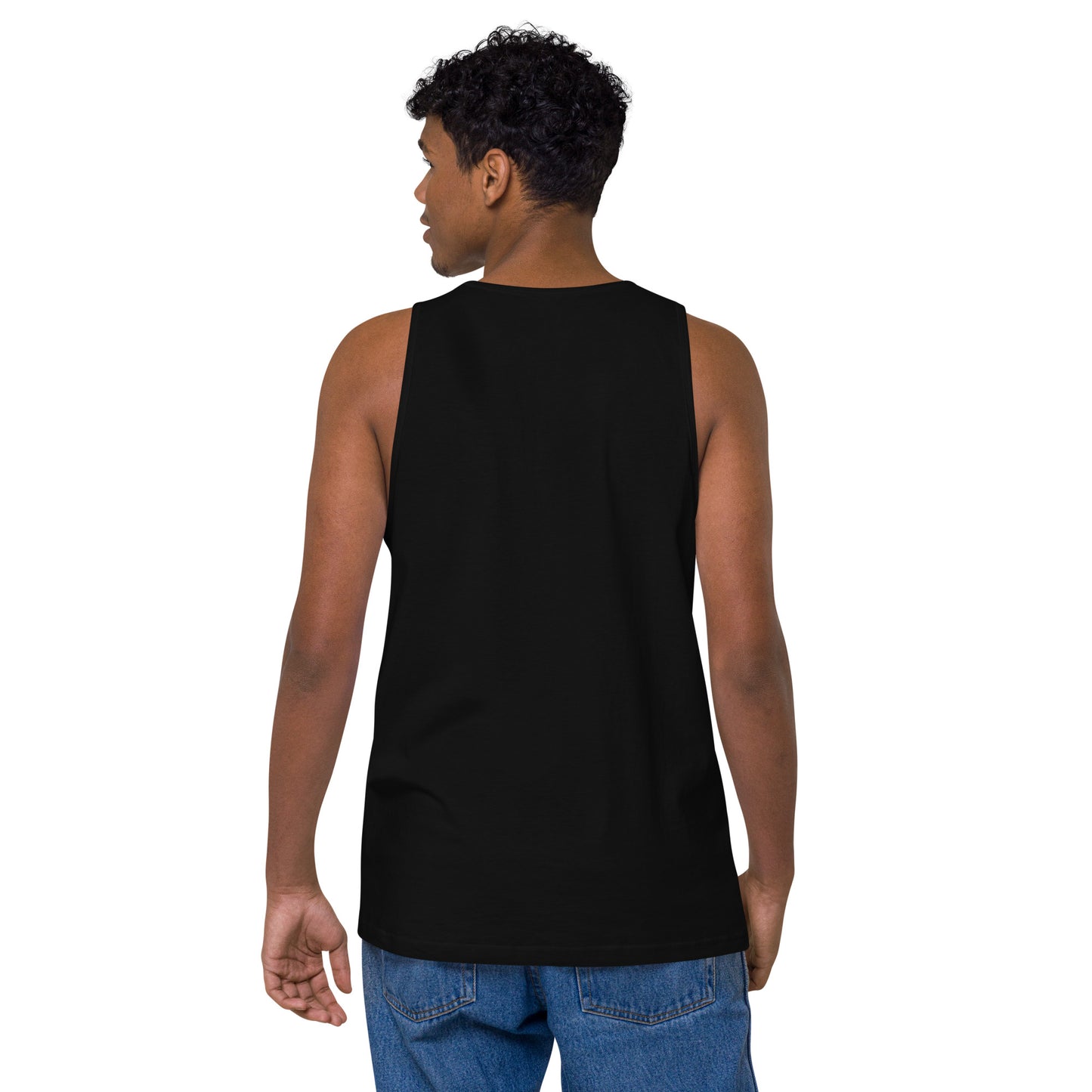 Make it Make Sense Men’s premium tank top - Red print