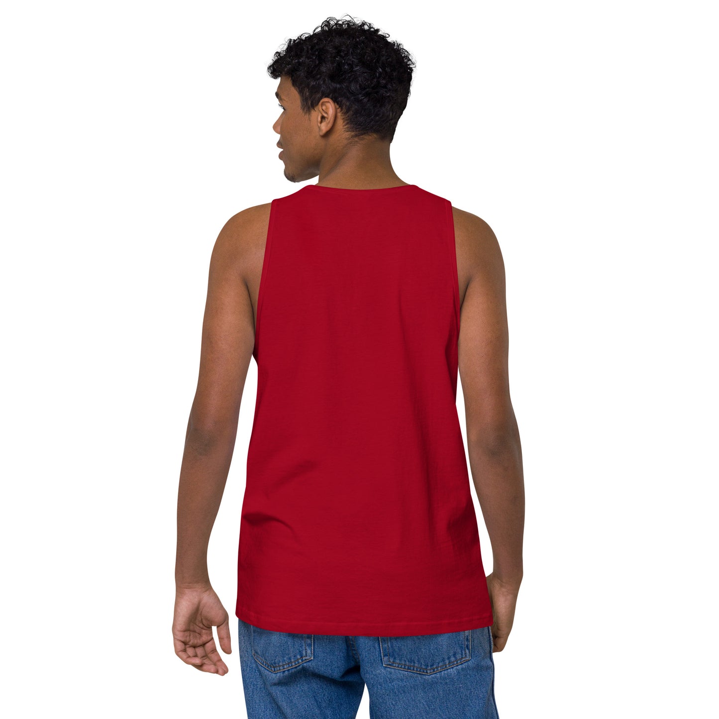 Make it Make Sense Men’s premium tank top - White Print