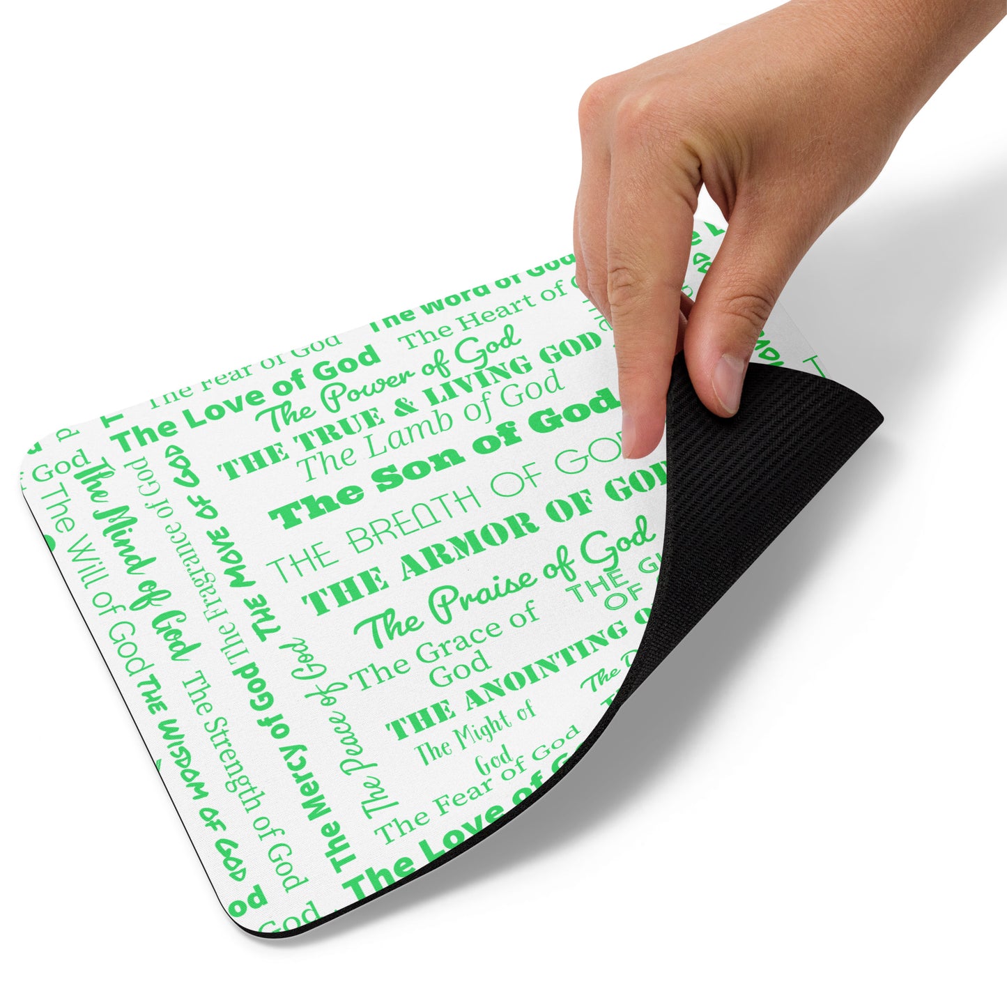 Attributes of God cork back coaster - Green/White