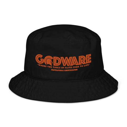 Godware Unisex Organic bucket hat - Orange print