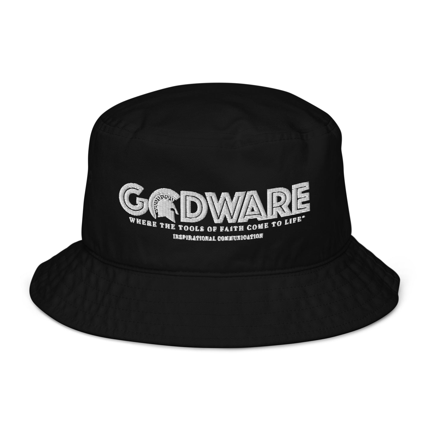 Godware Unisex Organic bucket hat - White print