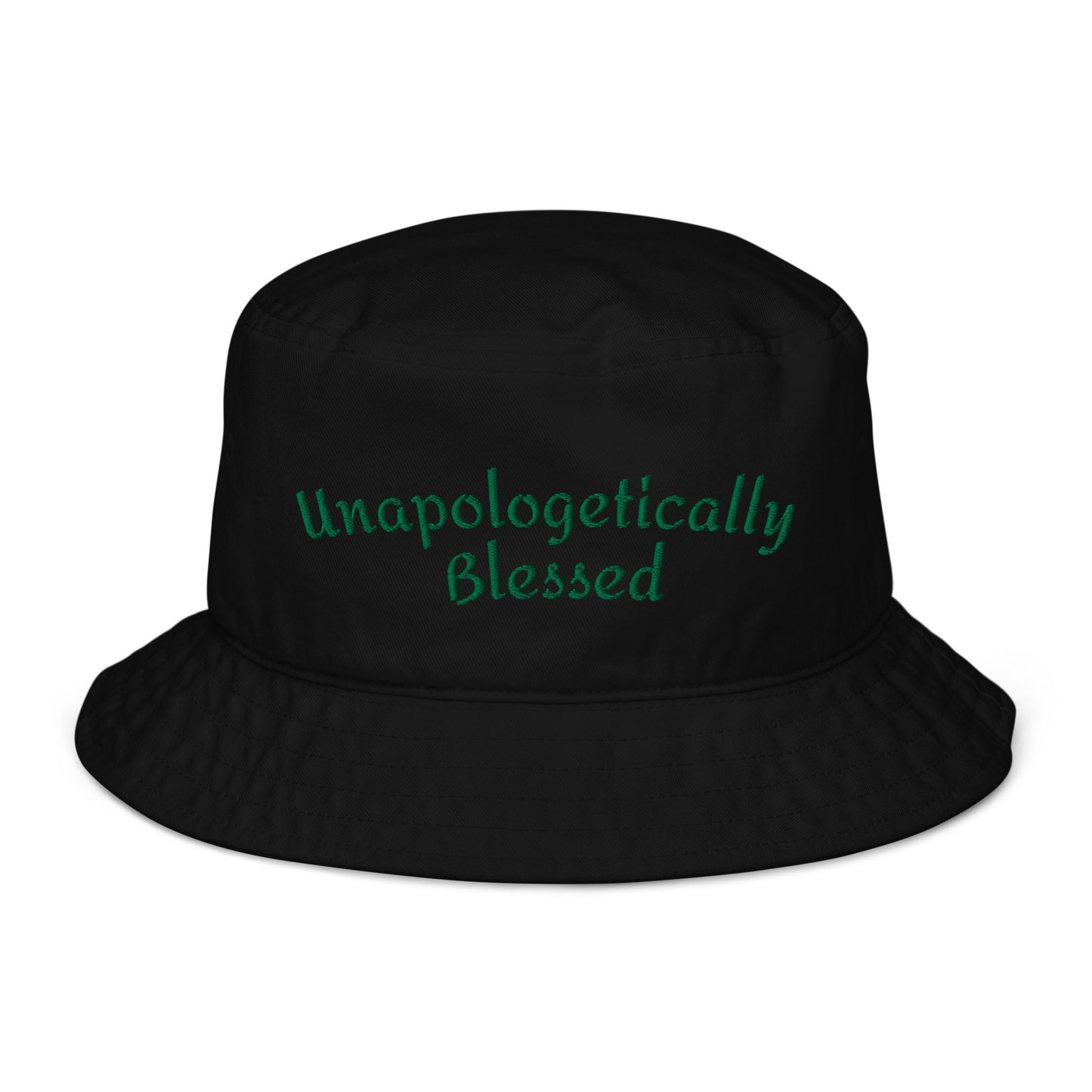 Unapologetically Blessed Organic bucket hat - Beige/Green