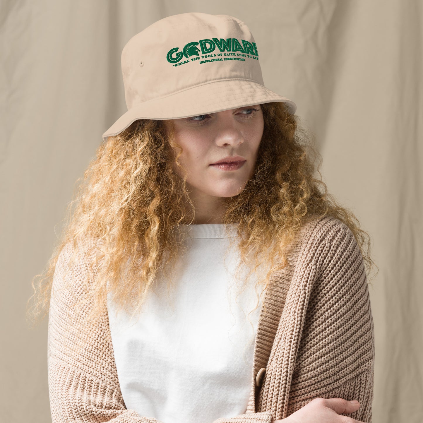 Godware Unisex Organic bucket hat - Green print