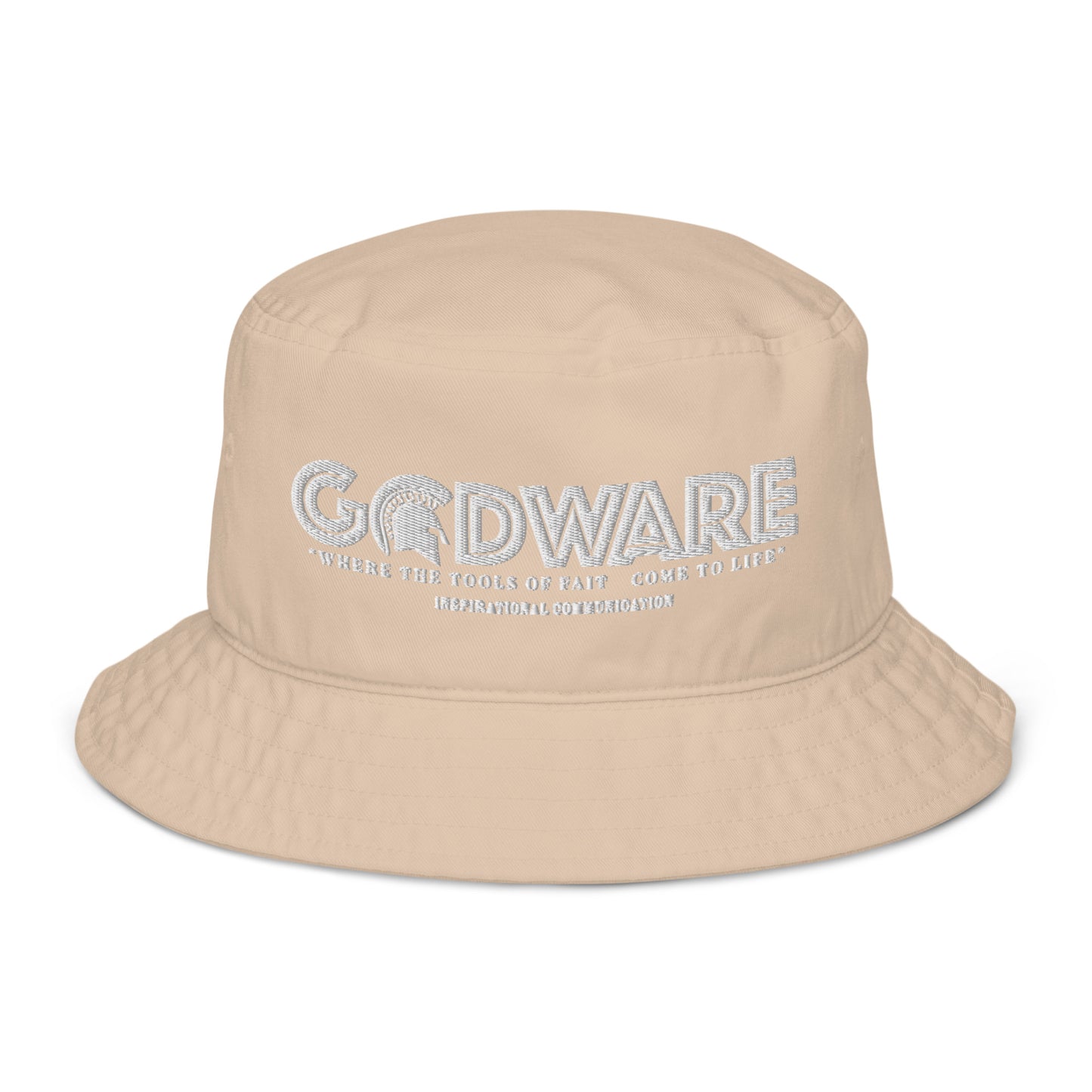 Godware Unisex Organic bucket hat - White print