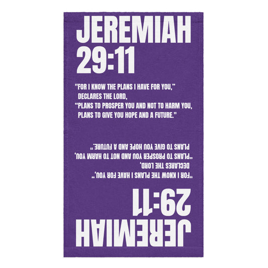 Jeremiah 29:11 Hand Towel - Inspirational Christian Bathroom Decor | GodWare