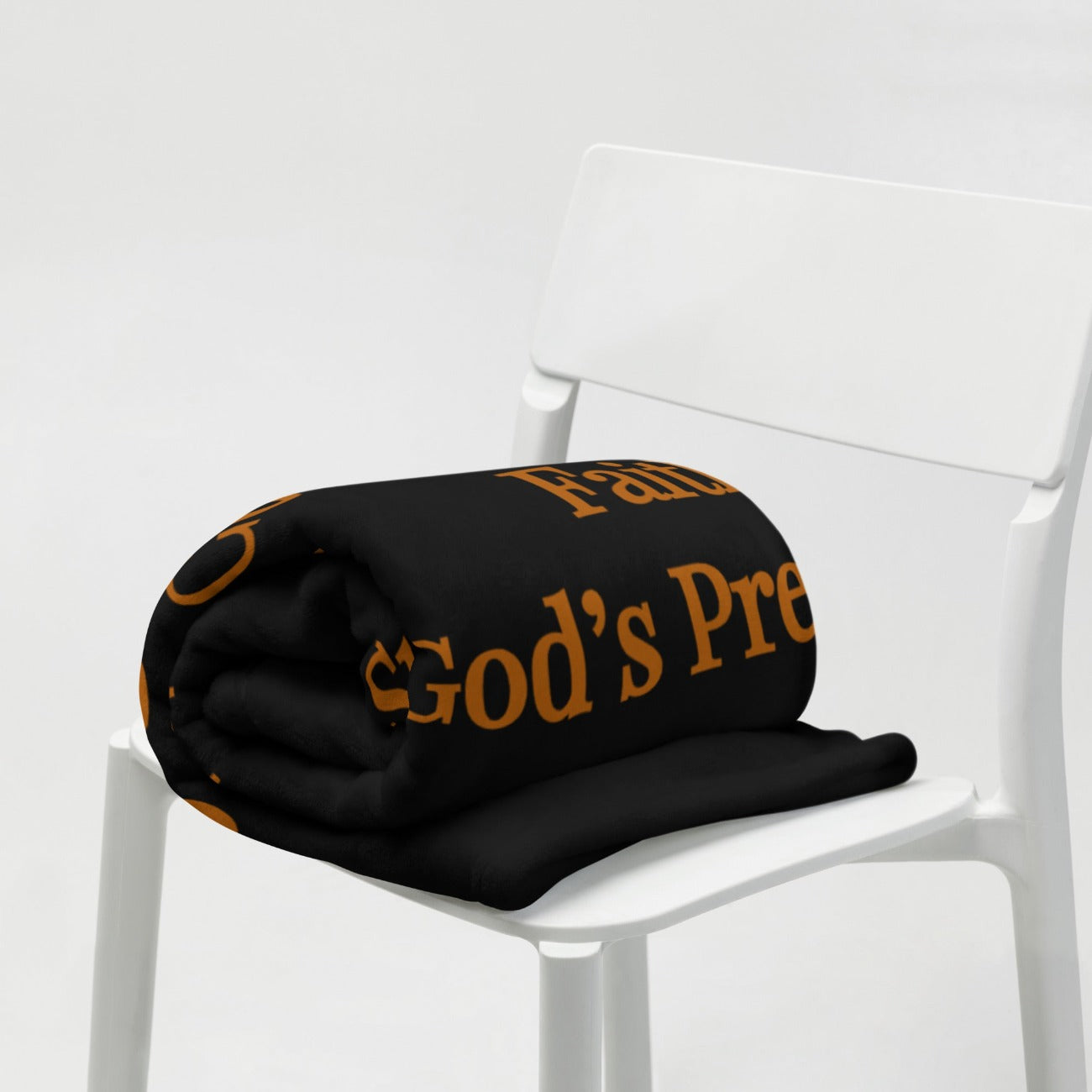 Prayer Velvety Soft Throw Blanket - Earthtone/Black