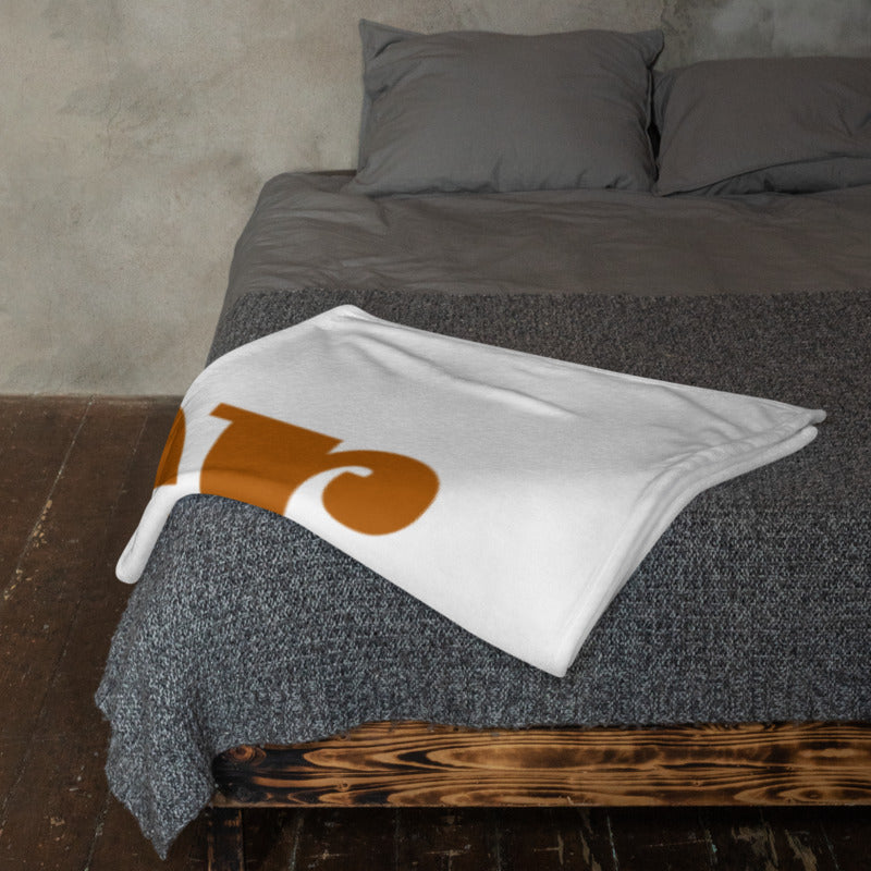 Prayer Velvety soft throw blanket - Earthtone/White