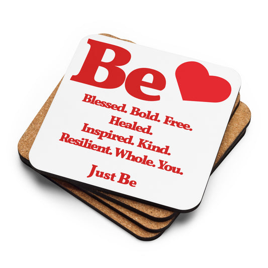 Be Inspired Coaster - Red/White Faith-Based Home Decor | GodWare