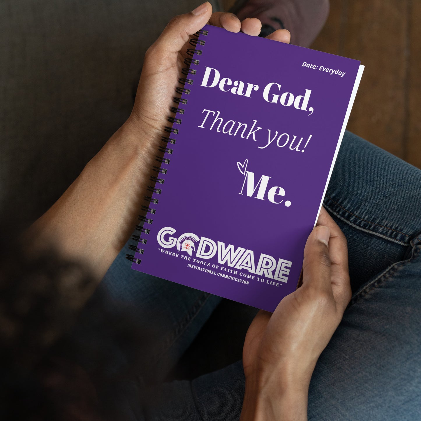 Dear God Spiral notebook - Purple