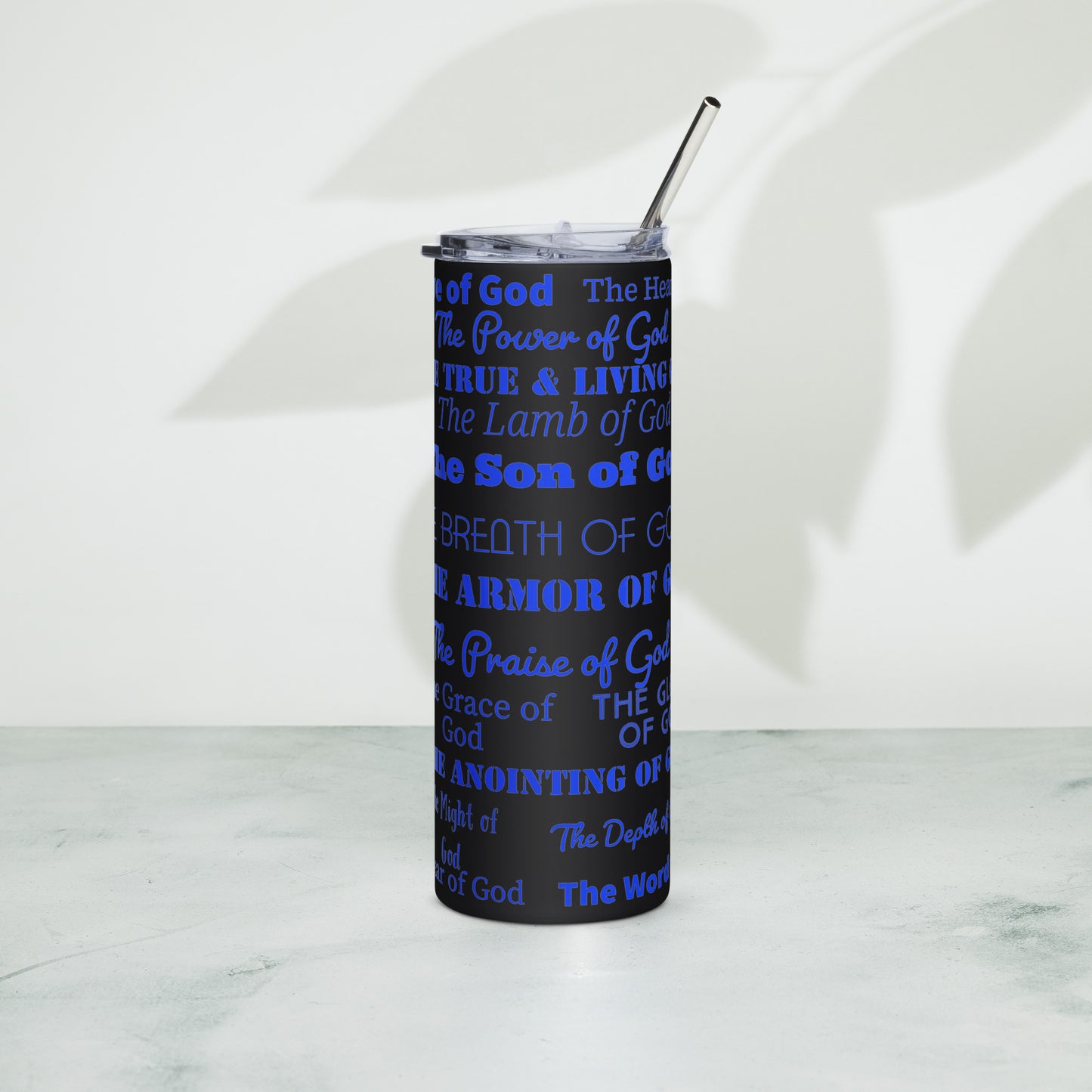 Attributes of God insulated tumbler - Blue print