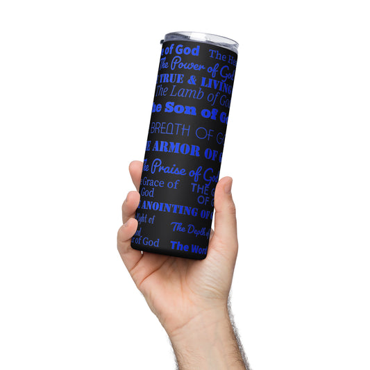 Attributes of God insulated tumbler - Blue print