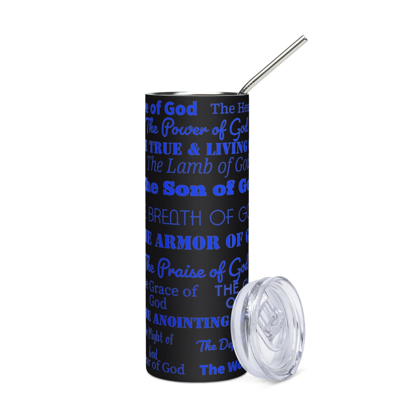 Attributes of God insulated tumbler - Blue print