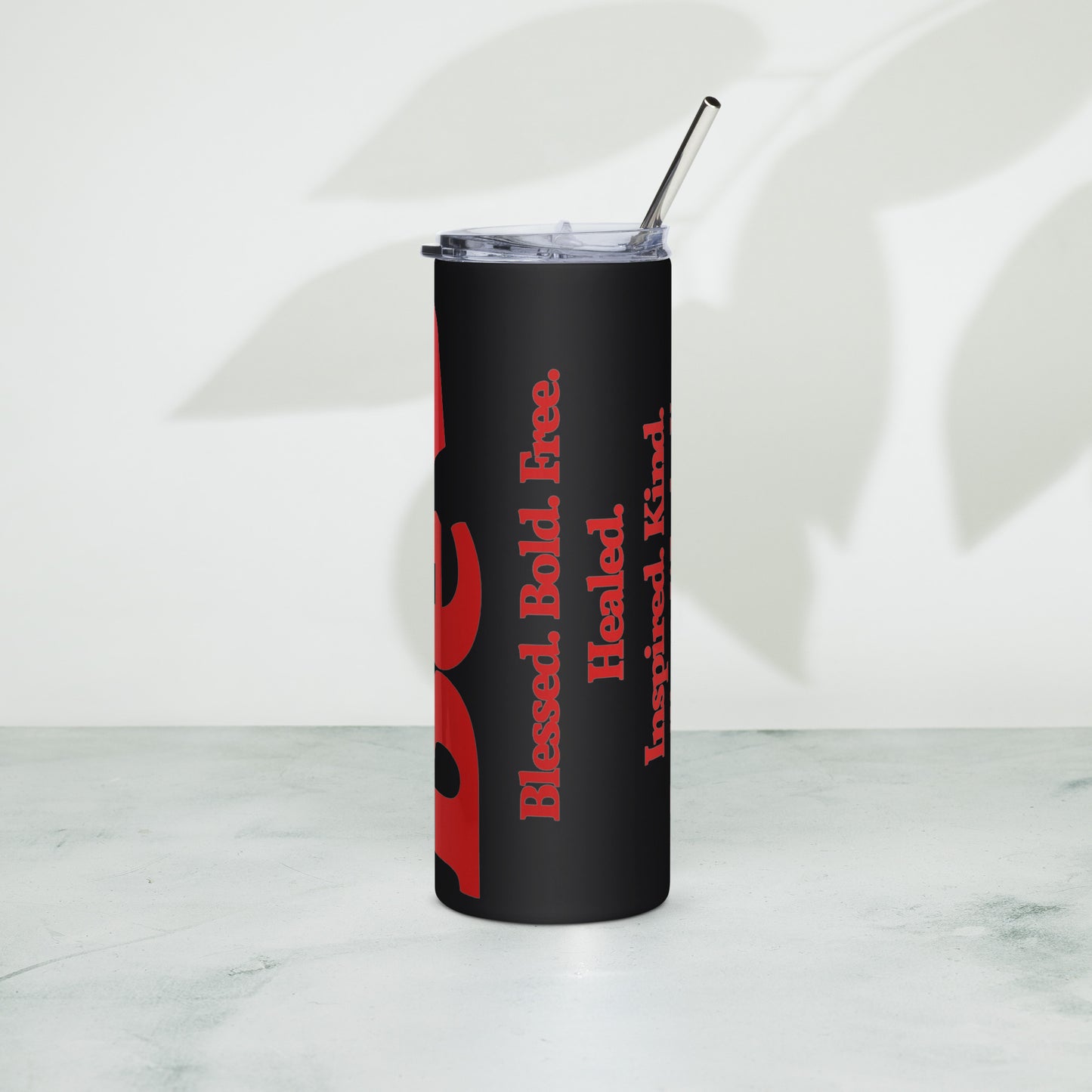 Be Inspired tumbler - Red print