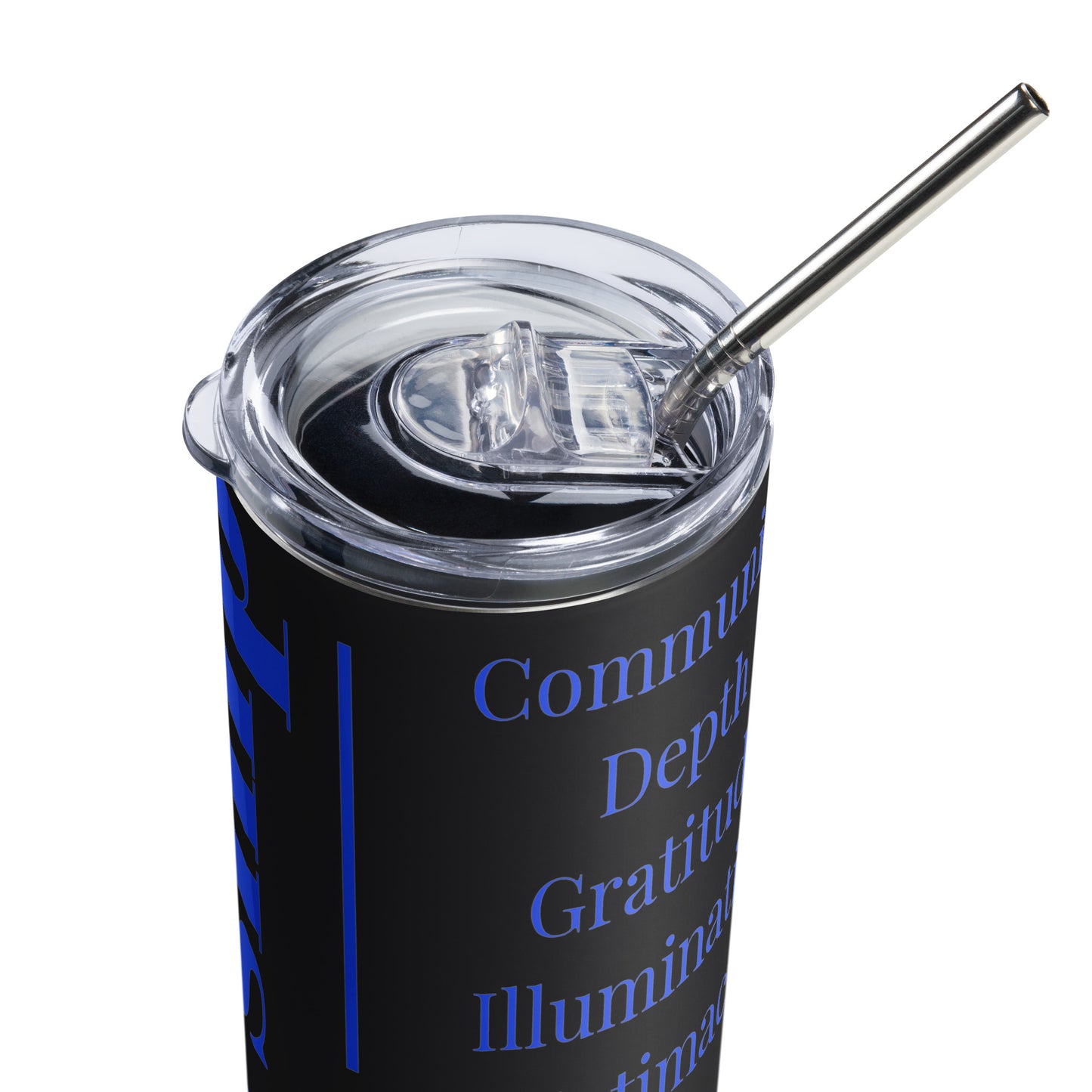 Worship inspirational stainless steel tumbler - Blue print