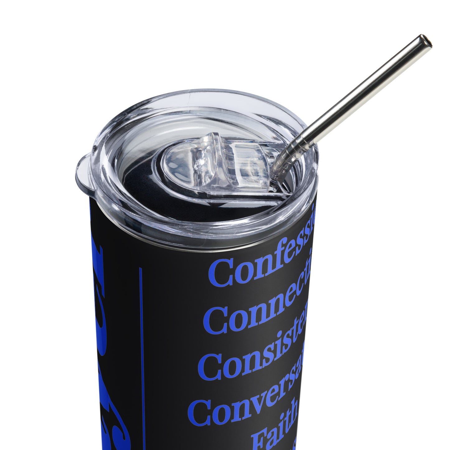 Prayer inspirational stainless steel tumbler - Royal Blue