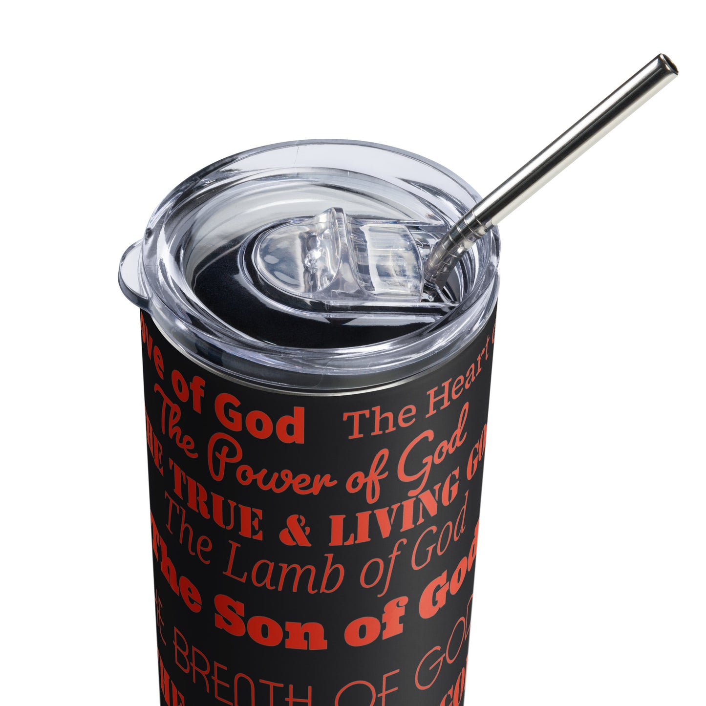 Attributes of God insulated tumbler - Red Print