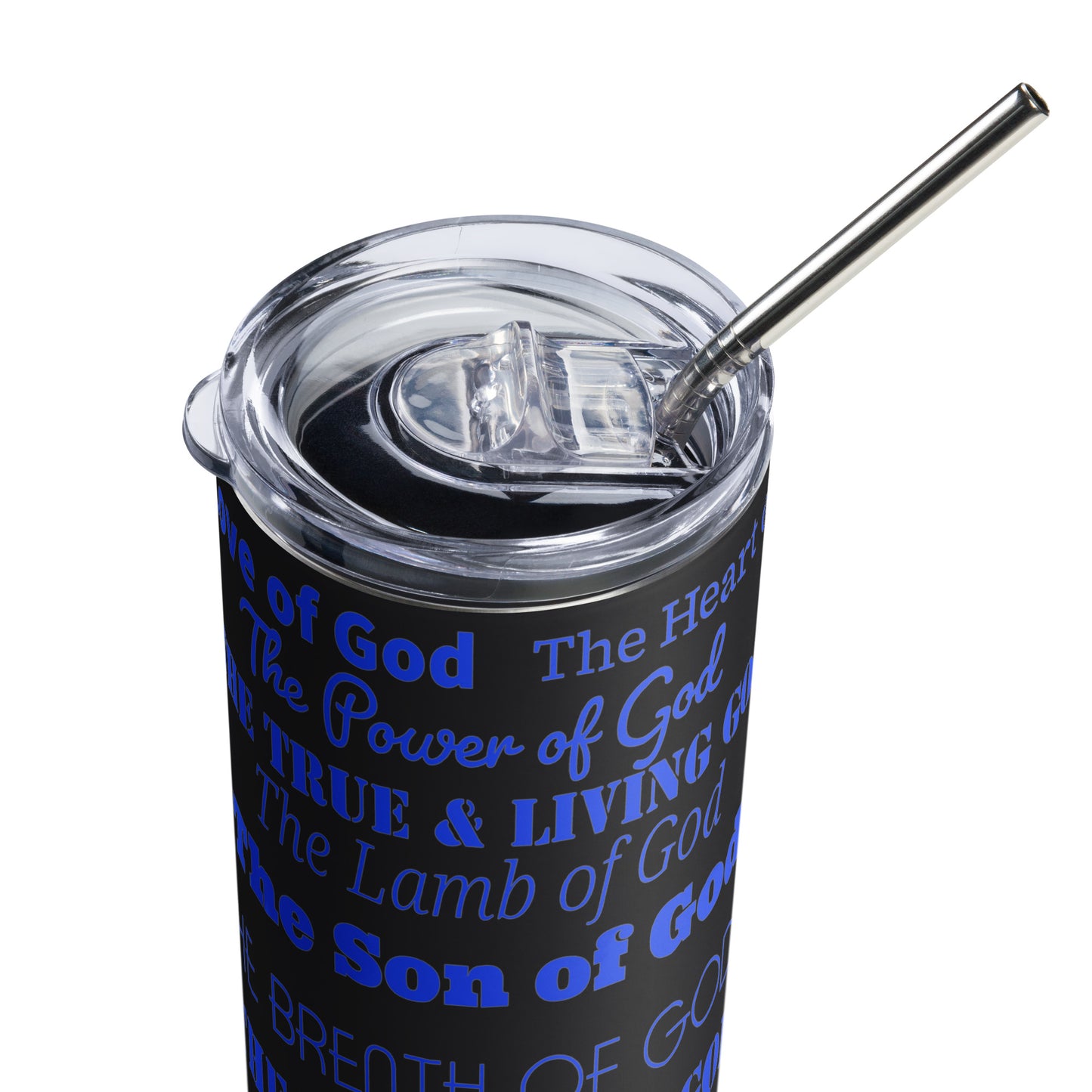 Attributes of God insulated tumbler - Blue print