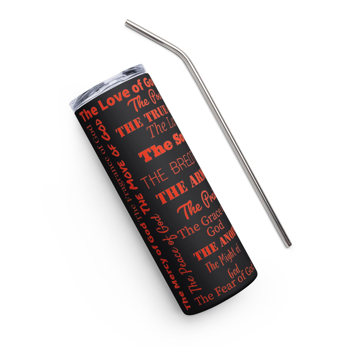 Attributes of God insulated tumbler - Red Print