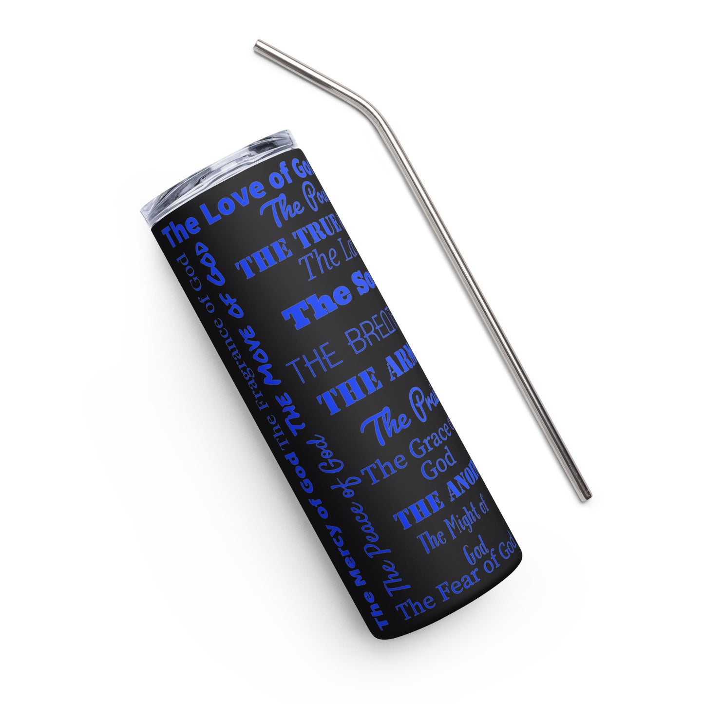 Attributes of God insulated tumbler - Blue print