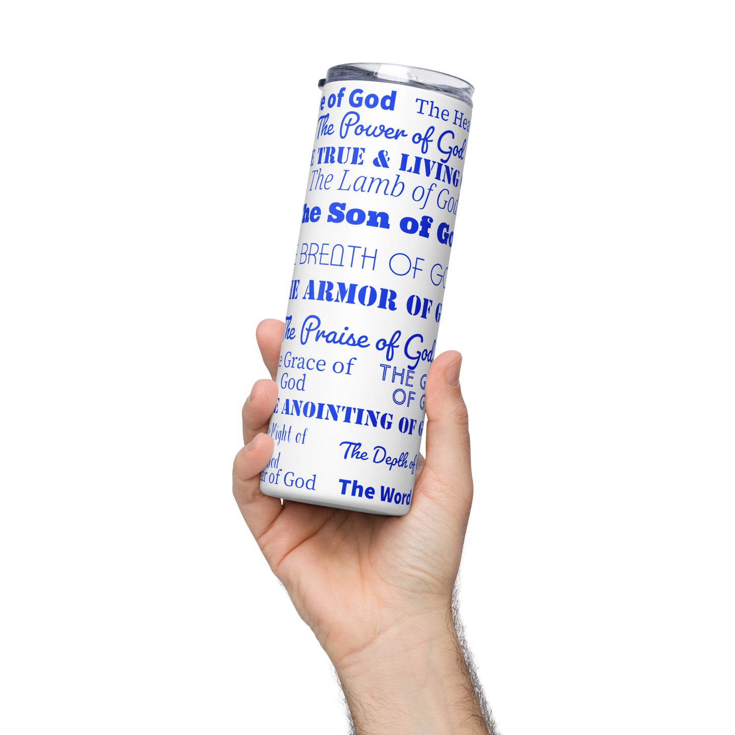 Attributes of God insulated tumbler - Blue print