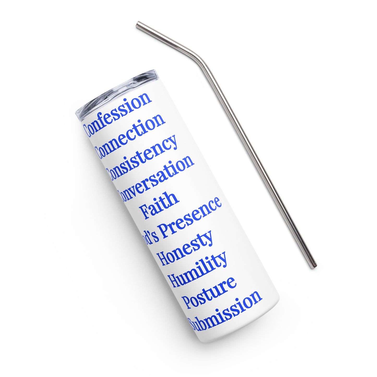 Prayer inspirational stainless steel tumbler - Royal Blue
