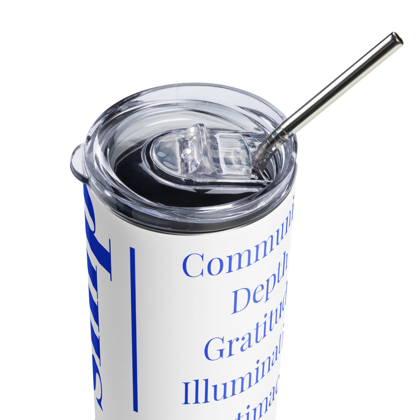 Worship inspirational stainless steel tumbler - Blue print