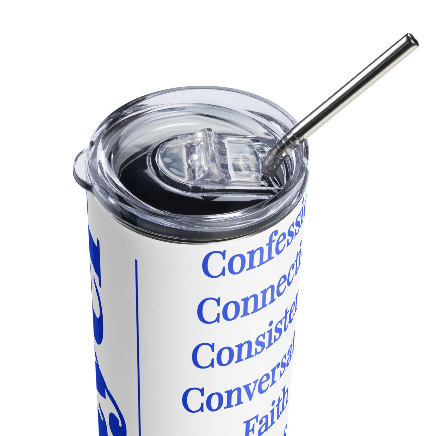 Prayer inspirational stainless steel tumbler - Royal Blue