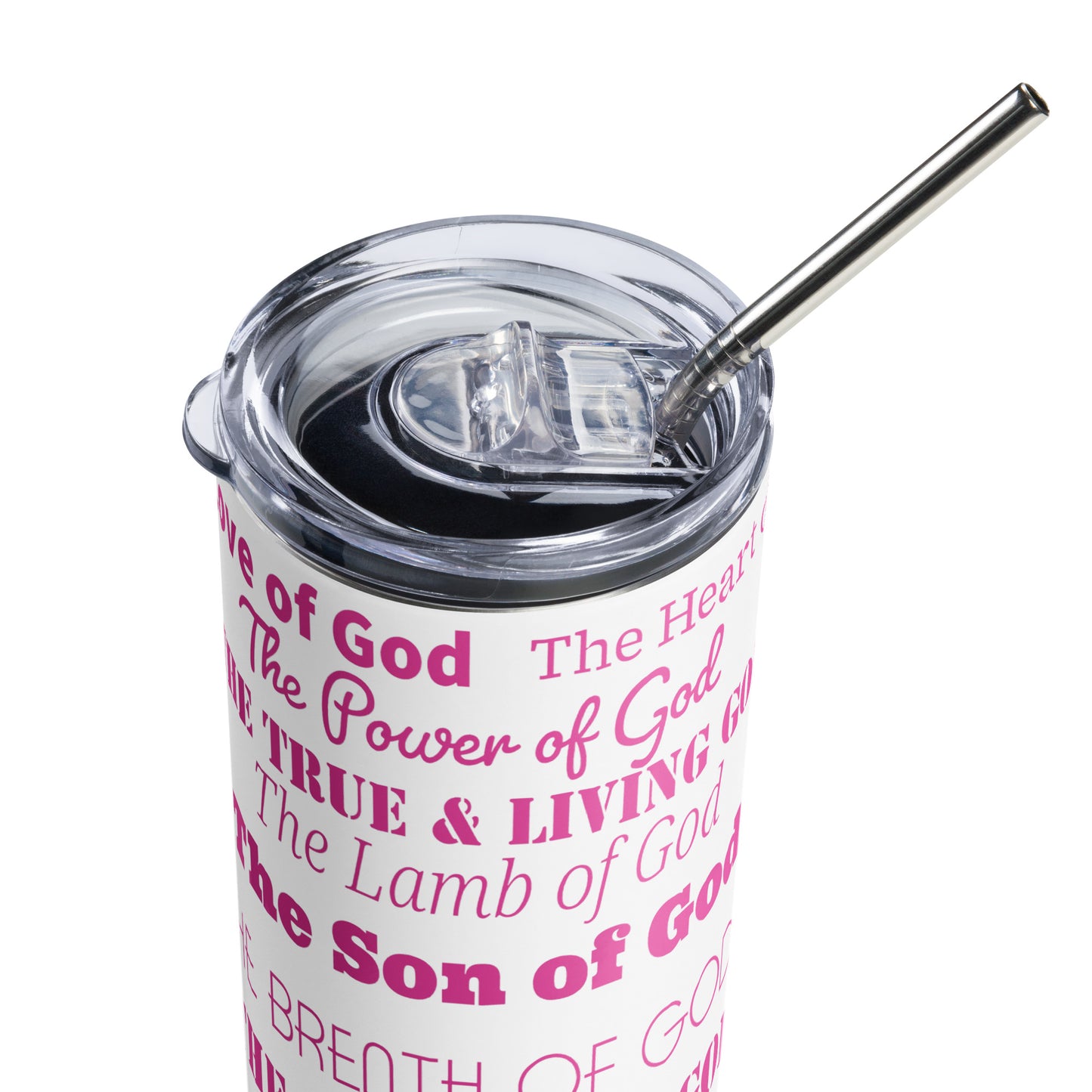 Attributes of God insulated tumbler - Pink Print